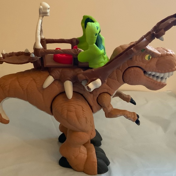 Imaginext Dino Fortress T-Rex Dinosaur Fisher Price Toys Works - Picture 3 of 5